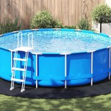 H&acirc;rtie Rotundă pentru Piscină Neagră &Oslash; 500 cm, Fabricată din Material Nețesut