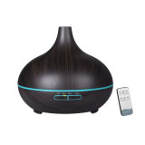 Difuzor aromaterapie cu ultrasunete telecomanda si lumina LED 7 culori V-Rising VR-N10RC 550 ml wenge