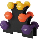 SONGMICS Set de 6 gantere hexagonale cu suport, 2x1kg 2x1.5kg 2x2kg, multicolor Household NewTrend