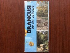 brancusi bei sich zu hause arta pliant reclama publiturist 1976 RSR in germana foto