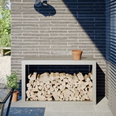 vidaXL Suport pentru lemne de foc, 100x40x60 cm, oțel inoxidabil 850986