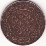Moneda Canada - 1 Cent 1913, America de Nord