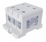 Clema terminala conexiune 1 pol gri Cu-Al 6 gauri 16-95mm &sup2;, , , , , , , montare pe sina DIN 35mm 290A (Al) 320A ( Cu) cu surub imbus, Omu System