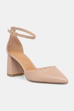 Aldo pantofi de piele JAN culoarea bej, cu toc drept, 13771034