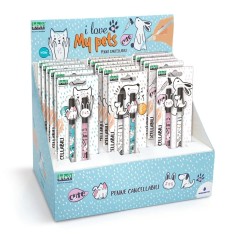 Pix care se sterge cu capac, My Pets, 4 modele (18 buc display si 2 buc blister)
