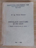 Instalatii sanitare si de gaz Relatii si monograme de calcul- Theodor Mattescu