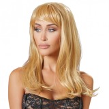 Perucă sexy COTTELLI Accessoires, pentru jocuri erotice și costume roleplay, păr lung și drept cu breton, culoarea blond