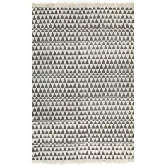 Covor Kilim, negru/alb, 120 x 180 cm, bumbac, cu model