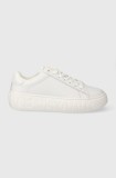 Tommy Jeans sneakers din piele TJW LEATHER CUPSOLE ESS culoarea alb, EN0EN02507