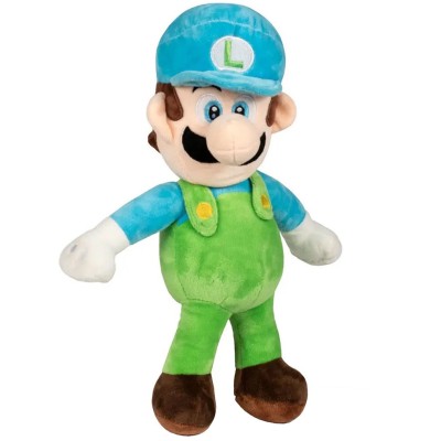 Jucarie din plus Luigi Ice (sapca bleu), Super Mario, 38 cm foto