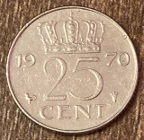 C50 - Moneda foarte veche - Olanda - 25 centi - 1970