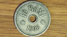 Romania - moneda de colectie istorica - 10 bani 1906 J / Hamburg - impecabila !