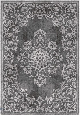 Covor Model Mira 24016-196, Marime 60 x 110 cm, Gri, Inaltime Fir 6 mm, Antialergic, Polipropilena, Living, Dormitor, Sufragerie, Birou foto