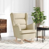 VidaXL Scaun balansoar, crem, 74x90x102 cm, material textil 4016926