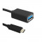 Qoltec Cablu USB 3.1 type C Male - USB 3.0 Female 0.2m Black
