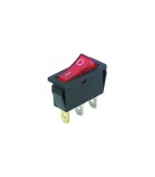 Intrerupator 3 poli 1 buton rosu ON-OFF 250V 15A cu retinere, Oem