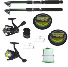 Set complet de pescuit cu 2 lansete 3,6m Cool Angel, doua mulinete si accesorii foto