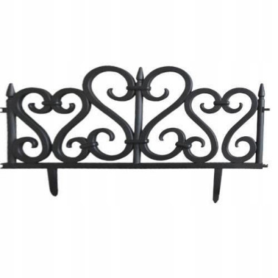 Gard de gradina, plastic negru, set 4 buc,&amp;nbsp;59.5x37 cm GartenVIP DiyLine foto