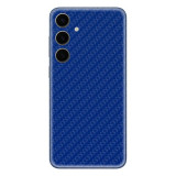 Cumpara ieftin Set Doua Folii Skin Acoperire 360 Compatibile cu Samsung Galaxy S24 Plus Wrap Skin Texture Carbon Blue, Albastru, Oem