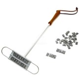 Stantator pentru carne gratar, Mindblower, fier, argintiu, 52 litere, Oem