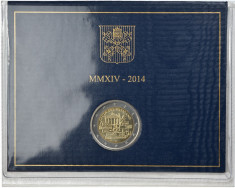 VATICAN moneda 2 euro comemorativa 2014 - zid Berlin, folder BU foto