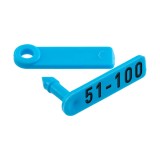 Crotalii Twintag Kerbl pentru miei si iezi, albastru, numerotate 51-100