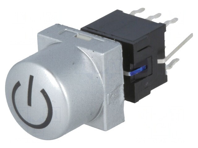 Comutator Tastatură DPDT Argintie cu LED 30V 0.1A