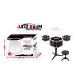 Cumpara ieftin Set Tobe Jazz Drum - Jucarie Muzicala pentru Copii, cu Scaun si 3 Tobe, Oem