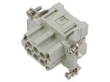 Conector ILME HDC mamă 6 pini 16A 600V inserturi contact