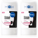 NIVEA Black &amp; White Invisible Clear antiperspirant puternic ambalaj economic