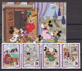 Gambia 1985 Disney Grimm MI 571-74 + bl.16 MNH w69c, Nestampilat