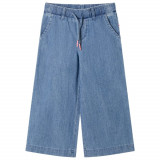 Pantaloni pentru copii, albastru denim, 140, vidaXL