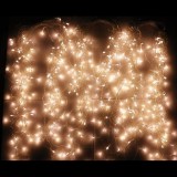Instalatie cu 300 LED tip turturi, 12m, alb cald