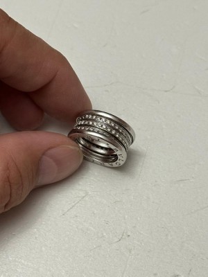 INEL AUR alb 18K - BULGARI B.ZERO1 + 110 Diamante = 1CT - Mar. 51 - Original ! foto
