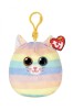 Breloc Plus Pisicuta Heather TY Squishy Beanies, 8.5cm, Accesorii Ghiozdan, Genta, Rucsac