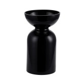 Cumpara ieftin Vaza flori sticla neagra 15 x 24,5 cm