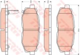 Set placute frana,frana disc SUBARU LEGACY V (BM, BR) (2009 - 2016) TRW GDB3442
