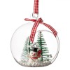 Glob Brad de Crăciun, Om de Zăpadă, Transparent, 8 cm, Sticlă, Oem