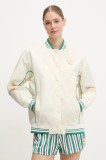 Fila geacă bomber Leme culoarea bej, de tranzitie, oversize, FAW0999