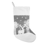 Cizmă Decorativă Crăciun Gri cu Cerb pentru Cadou, CMCLASS, Imitație Blană