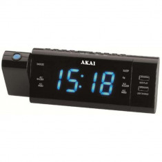 Ceas cu radio cu proiectie Akai ACR-3888, Alarma, Negru