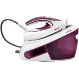 Statie de calcat tefal SV8054E0 Express Anti-Calc, 2800W, 6.5 bari, jet de abur 420 g/min, rezervor de apa 1.8L, auto-off, alb/violet