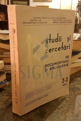 STUDII SI CERCETARI DE DOCUMENTARE SI BIBLIOLOGIE foto