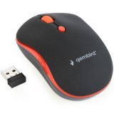 Mouse, wireless Gembird, 1600 dpi, Negru / Rosu, MUSW-4B-03-R