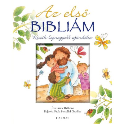 Az első Bibli&amp;aacute;m - feh&amp;eacute;r - Kicsik legnagyobb aj&amp;aacute;nd&amp;eacute;ka - Lizzie Ribbons foto