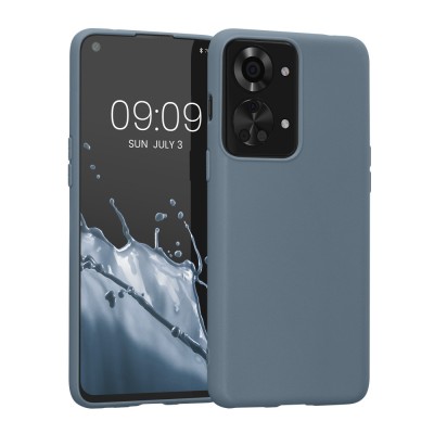 Husa kwmobile pentru OnePlus Nord 2T , Silicon, Albastru, 60050.202 foto