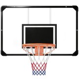 SPORTNOW Coș de Baschet de Perete pentru Exterior 113 x 73 cm, Inel &Oslash;45 cm și Plasă, Negru | Aosom Romania