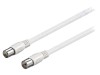 Cablu coaxial Goobay 3m 75 Ohm, dublu ecranat, clasa A, conectori 9.5mm, izolație PVC
