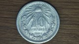 Mexic - moneda de colectie rara - 10 centavos 1907 - argint 0.800 - foarte frumoasa !, America de Nord