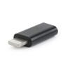 Adaptor Gembird USB-C la Iphone Apple Lightning 8PIN (tata) negru